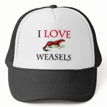 I Love Weasels Mesh Hat