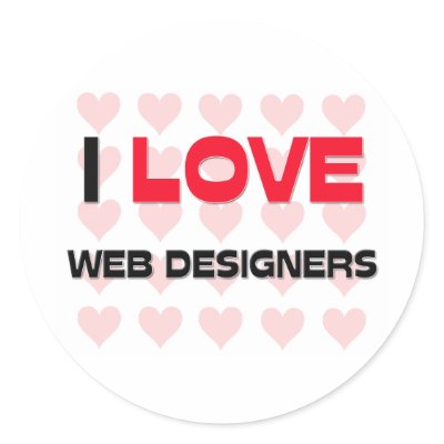 I LOVE WEB DESIGNERS STICKERS by professions