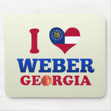 I Love Weber, Georgia Mouse Pads