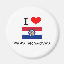 I Love Webster Groves Missouri Fridge Magnets