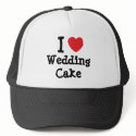 I love Wedding Cake heart T-Shirt hats