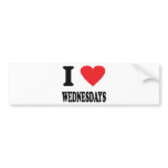 I love wednesdays icon bumper stickers