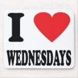 I love wednesdays icon mousepads