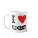I love wednesdays icon mugs