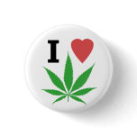 I Love Weed buttons