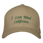 I Love WeedCalifornia embroidered hats
