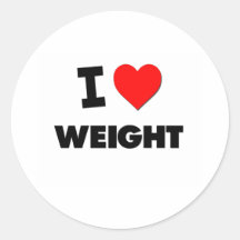 I love Weight Sticker