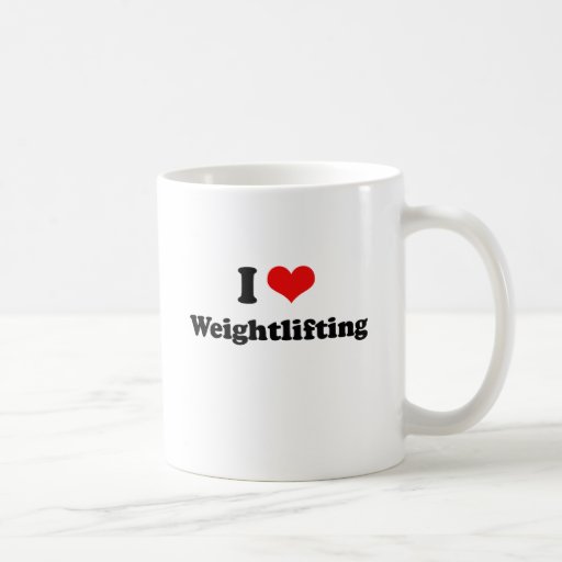I LOVE WEIGHTLIFTING COFFEE MUG