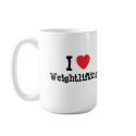 I love Weightlifting heart custom personalised mugs