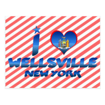 I love Wellsville, New York Postcard