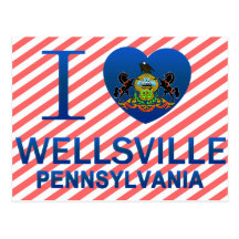 I Love Wellsville, PA Postcard