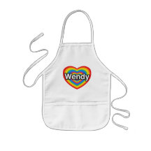 I love Wendy. I love you Wendy. Heart Aprons