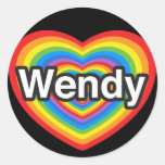 I love Wendy. I love you Wendy. Heart Stickers