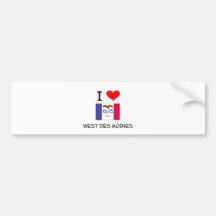 I Love WEST DES MOINES Iowa Bumper Stickers