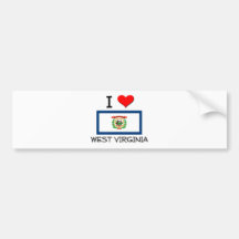 I Love West Virginia Bumper Stickers