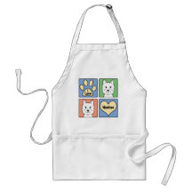 I Love Westies Aprons