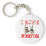 I Love Westies Keychain.