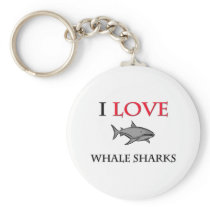 I Love Whale Sharks Keychains