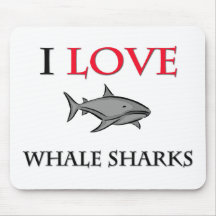 I Love Whale Sharks Mouse Mats