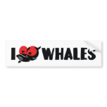 I Love Whales Bumper Sticker bumper stickers