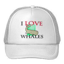I Love Whales Hats