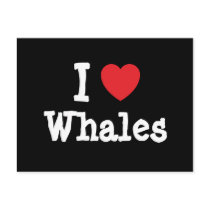 I love Whales heart custom personalised