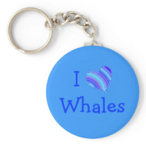 I Love Whales Key Chains
