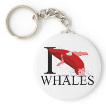 I Love Whales Keychains
