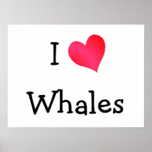 I Love Whales Print