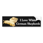 I Love White German Shepherds bumper stickers
