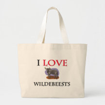 I Love Wildebeests Canvas Bag