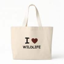 I LOVE WILDLIFE TOTE BAGS