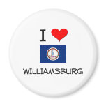 I Love Williamsburg Virginia Fridge Magnets