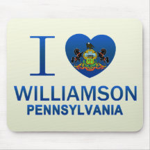 I Love Williamson, PA Mouse Pads