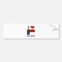 I Love Wilson North Carolina Bumper Sticker