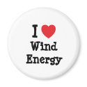 I love Wind Energy heart custom personalized magnets