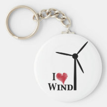 i love wind energy keychain