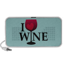 I Love Wine Doodle Speaker