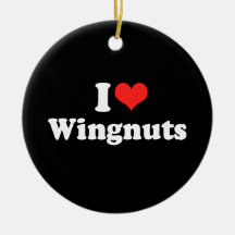 I LOVE WINGNUTS.png Christmas Tree Ornaments