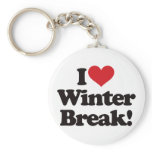 I Love Winter Break! keychains