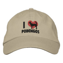 I Love Wire Podengos Embroidered Hat
