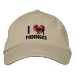I Love Wire Podengos Embroidered Hat embroidered hats