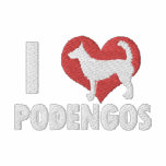 I Love Wire Podengos Embroidered T-Shirt embroidered shirts