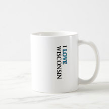 I Love Wisconsin Design Coffee Mugs