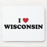 I Love Wisconsin Mouse Pads
