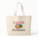 I Love Wombats bags