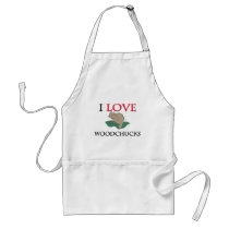 I Love Woodchucks Aprons