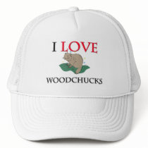 I Love Woodchucks Trucker Hats