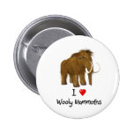 "I Love Wooly Mammoths" Wooly Mammoth Pins