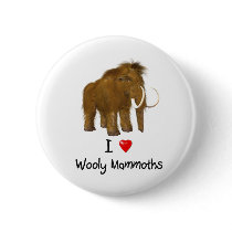 "I Love Wooly Mamths" Wooly Mamth Pins